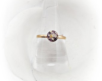 14k Gold Plated Cremation Ring: Pet Memorial Ash Jewelry