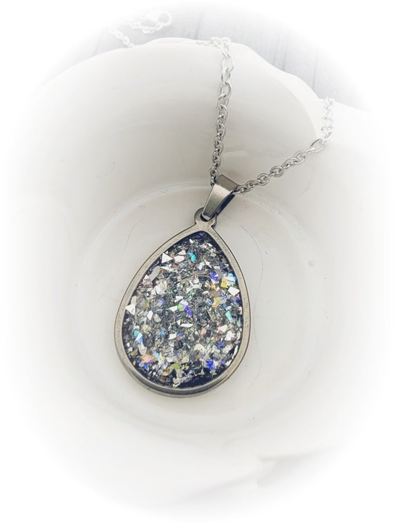 Teardrop Cremation Jewelry Cremation Necklace Made With Ashes