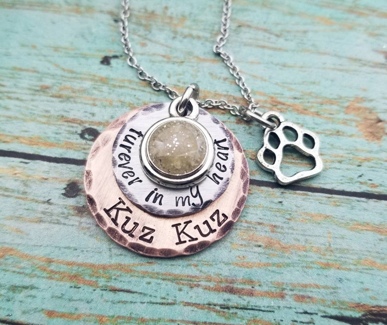 Pet Cremation Necklace Personalized Pet Memorial Jewelry Pet Etsy