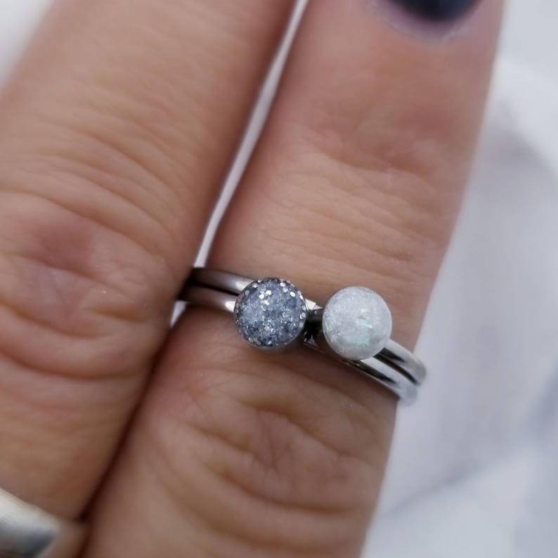 Cremation Ring Urn Stacking Rings with Ashes Custom 4mm Etsy Cremation Ring Urn Stacking Rings with Ashes Custom 4mm Etsy
