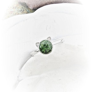 Cat Cremation Ring Sterling Silver Cat Head Urn Ring Cat Memorial Ring Cremation Jewelry Stacking Rings 8mm Cat Memorial Ring Pet Loss Ring