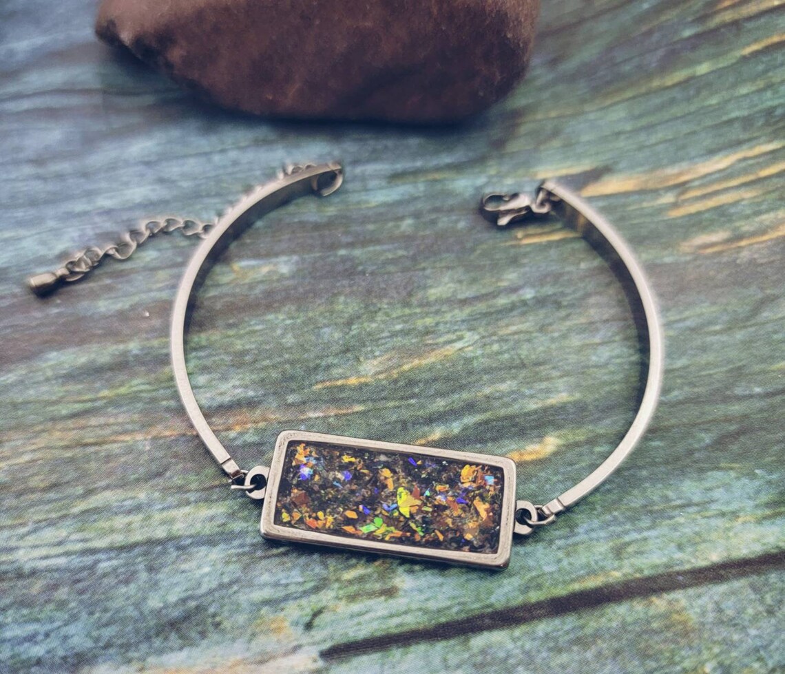 Cremation Bracelet Made With Pet Ashes Pet Pet Loss Bracelet Etsy