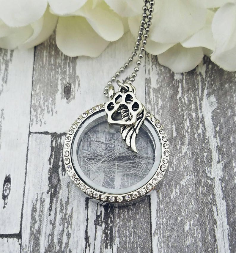 Pet Loss Memorial Locket Necklace for Pet's Hair Custom Etsy UK