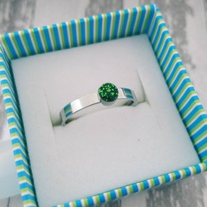 Cremation Ring - Birthstone Cremation Jewelry - Memorial Ring - Urn Ring - Stainless Steel Stacking Ring - Ashes Ring - Pet Loss Gift