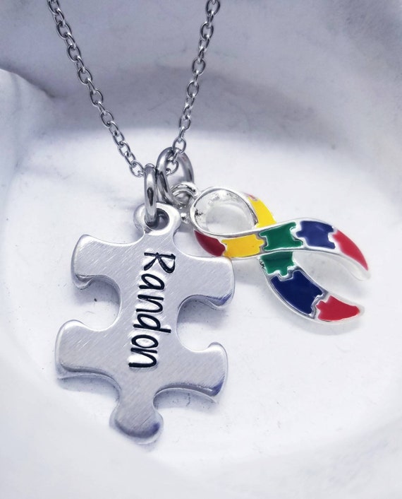 Personalized outlet autism necklace