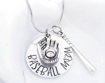 Baseball Mom Necklace or Keychain