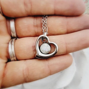 Heart Cremation Necklace - Pet Loss Gift - Ashes Jewelry - Pet Memorial Jewelry - Pet Cremation Jewelry - Memorial Necklace - Ashes Necklace