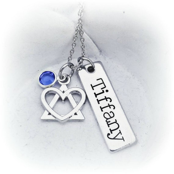 Personalized Adoption Necklace Silver Adoption Necklace Adoption Symbol Necklace Adoption Name Jewelry Adoption Gift Custom Made