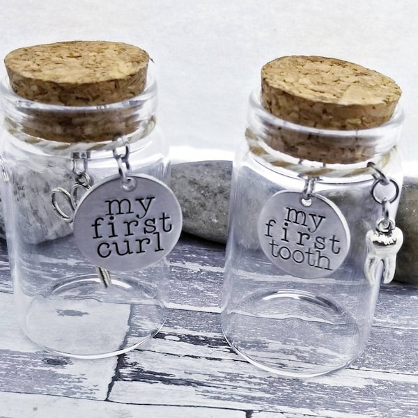 First Tooth Saver - First Haircut Bottle - Baby's First Curl Keepsake Box - First Tooth Capsule - Tooth Fairy Gift - First Haircut Container