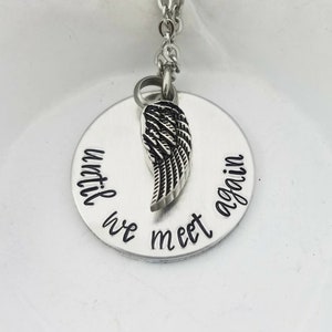 Cremation Urn Necklace Angel Wing Urn Jewelry Necklace for Ashes Memorial Jewelry Cremation Jewelry Memorial Gift Until We Meet Again