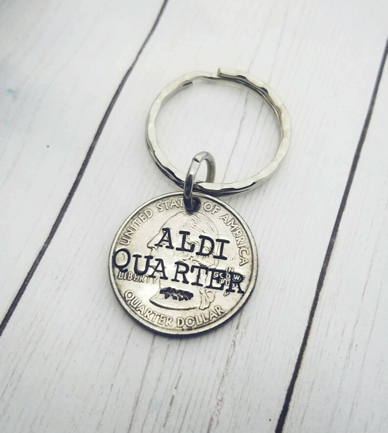 Aldi Quarter Keeper Keychain Grocery Shopping Quarter Etsy