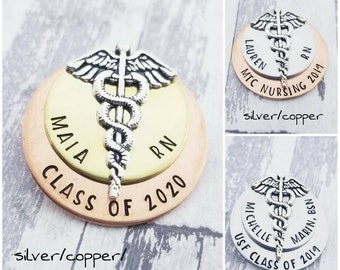 Nursing Graduation Pin RN Pin BSN Nurse Pin Personalized Custom Pin for ...