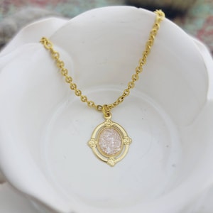 Oval Cremation Necklace - Pet Loss Necklace Ashes Jewelry  Memorial Jewelry - Pet Cremation Jewelry Memorial Keepsake Gold Urn Necklace