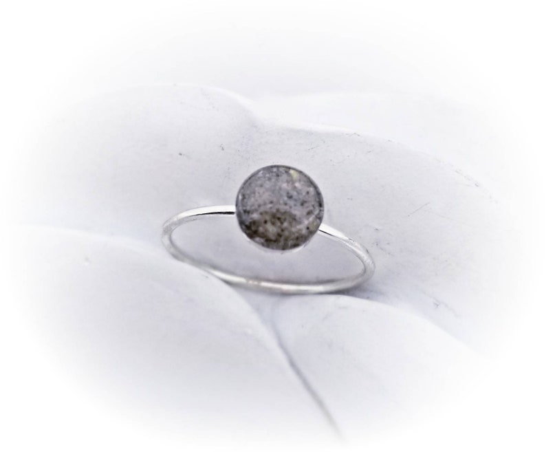 Cremation Ring Sterling Silver Stacking Urn Ring Memorial Ring Cremation Jewelry Cremains Ring Cremation Birthstone Ash Ring Pet Loss Ring image 6