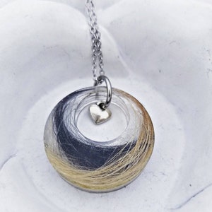 Handmade Resin Hair Memorial Necklace: Pet or Loved One Keepsake