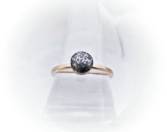 14k Gold Filled Cremation Ring: Pet Memorial Ash Ring