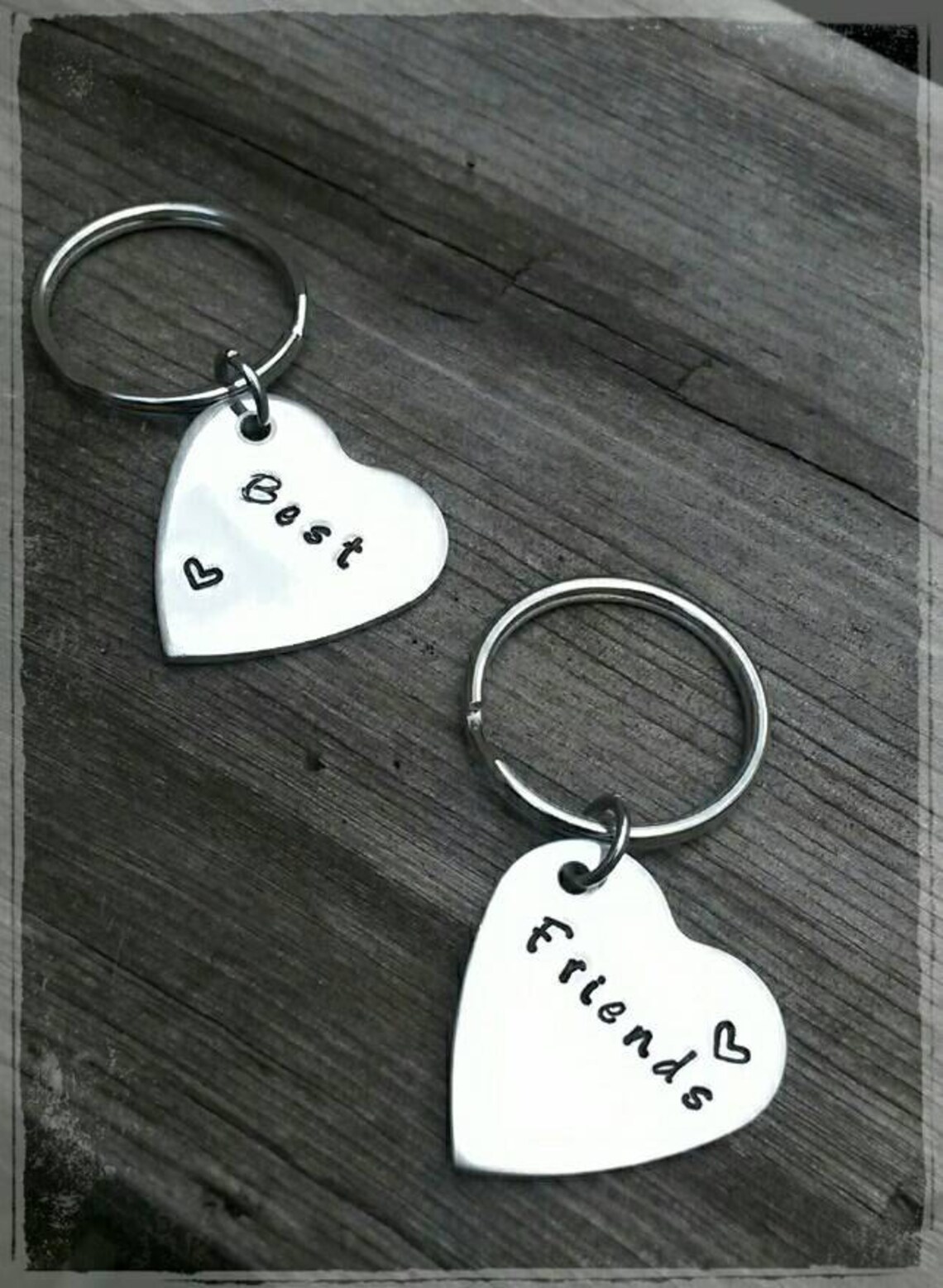 Set of 2 Best Friends Keychains Can Be Personalized Etsy