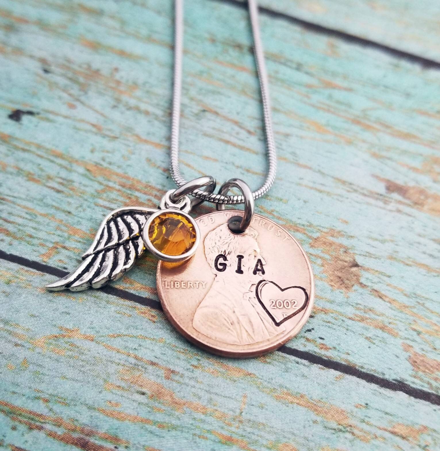 Personalized Penny Necklace Name Penny 