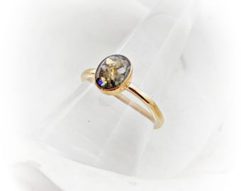 Oval Rose Gold Cremation Ring