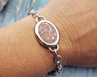 Oval Cremation Bracelet: Pet Ashes Memorial Jewelry