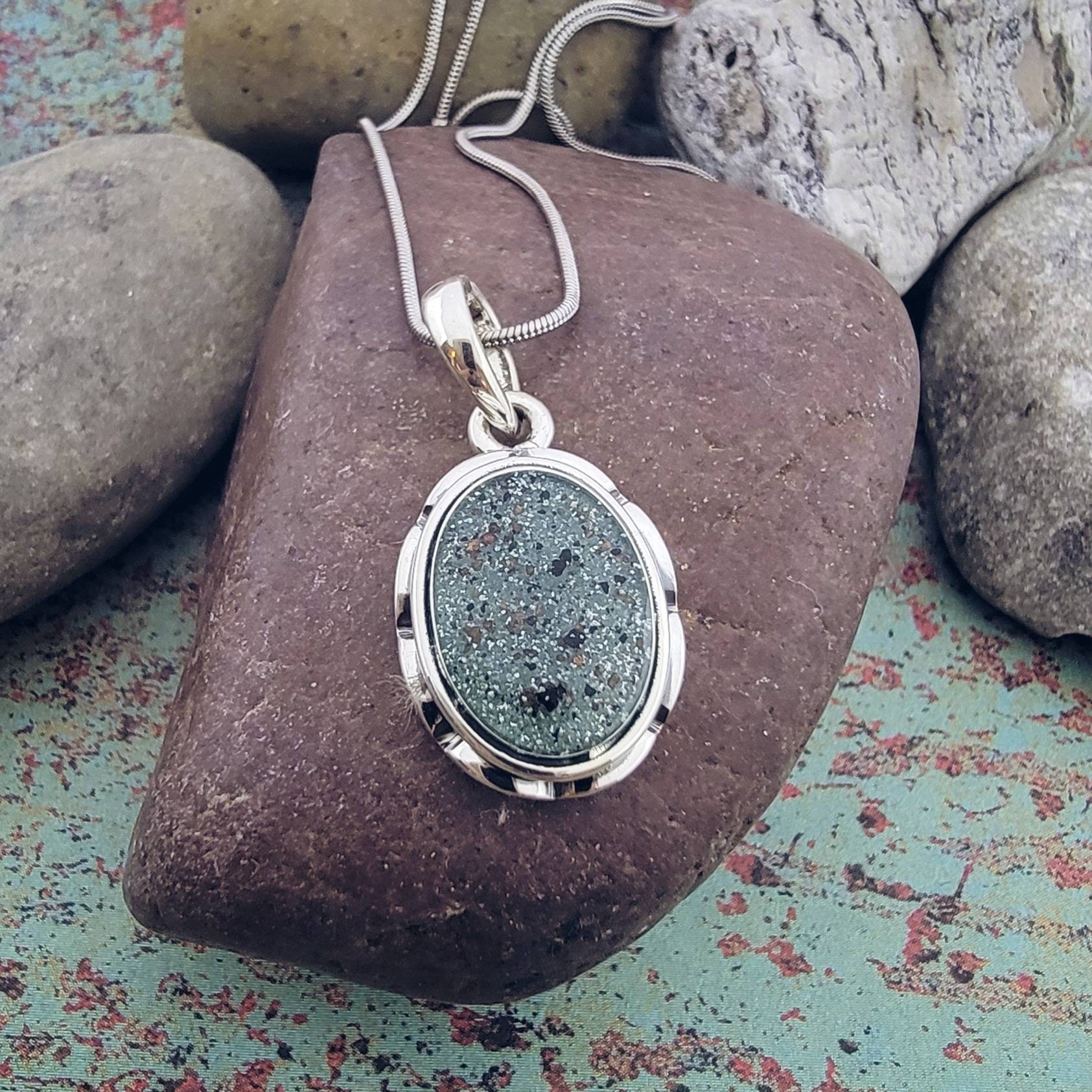 Always In My Heart Memorial Necklace For Ashes - Stainless Steel & Crystal Urn Pendant For Women