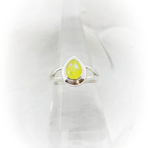 Teardrop Cremation Ring Cremation Jewelry-Pet Loss Ring Pet Cremation Ring Pet Memorial ring Memorial Jewelry Silver Pear Ash Ring Dog Loss image 9