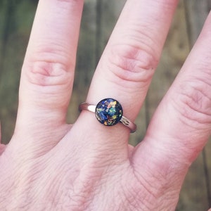 Round Cremation Ring Stainless Steel Stacking Urn Rings Pet Ash Memorial Ring Cremation Jewelry Cremains Ring Pet Cremation Ring Memorial