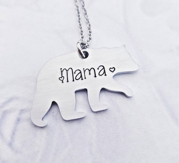 Mama Bear Necklace Mama Bear Jewelry Wife Gift New Mom Gift