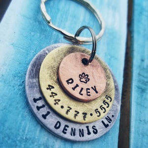 Layered Rustic Pet ID Tag