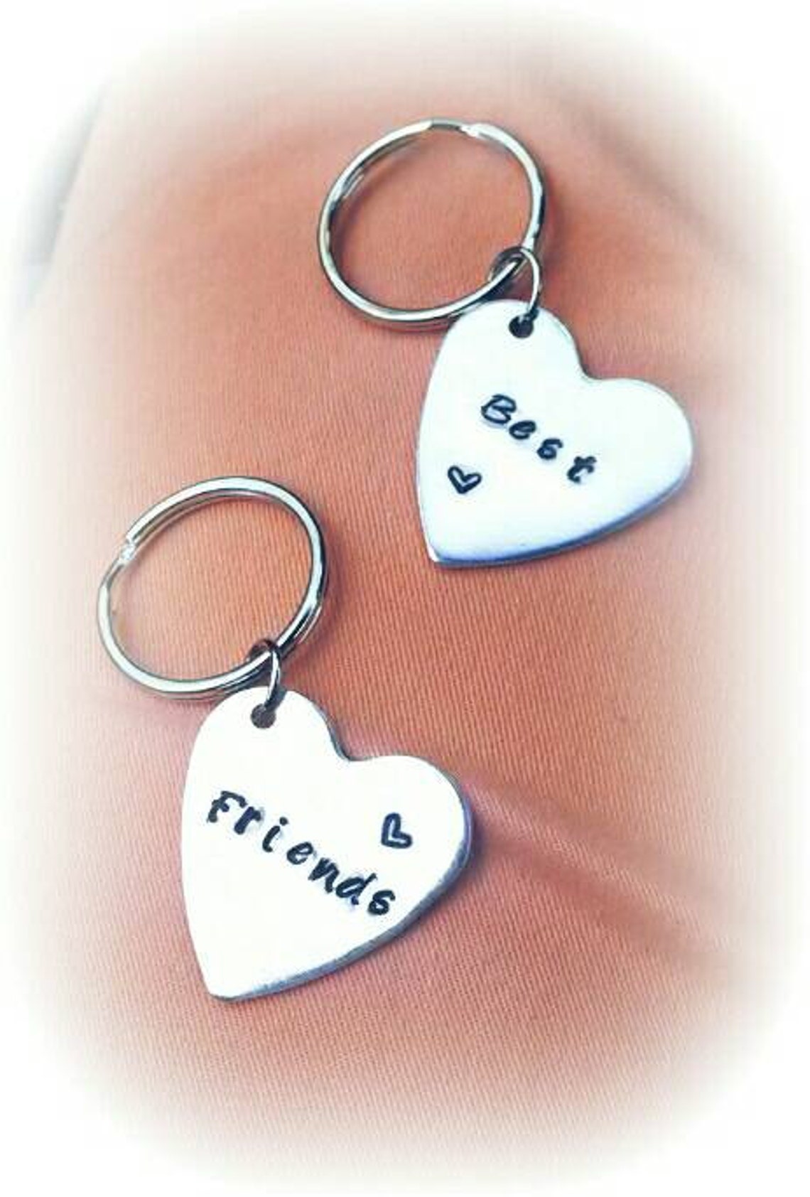 Set of 2 Best Friends Keychains Can Be Personalized Etsy