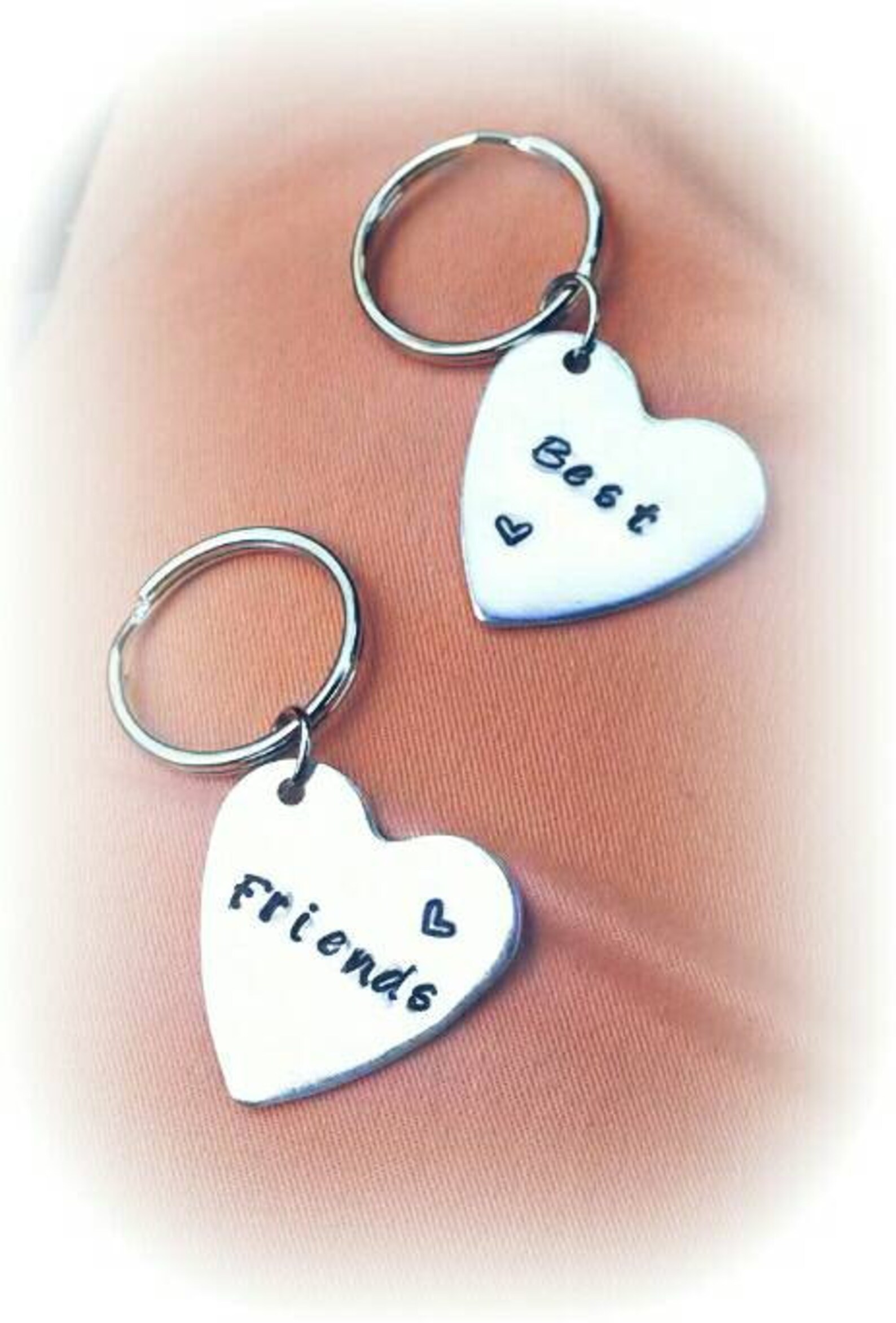 Set of 2 Best Friends Keychains Can Be Personalized Etsy