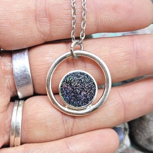 Sterling Silver Full Moon Cremation Necklace - Pet Loss Necklace Memorial Jewelry -Pet Cremation Jewelry Memorial Keepsake Urn Necklace