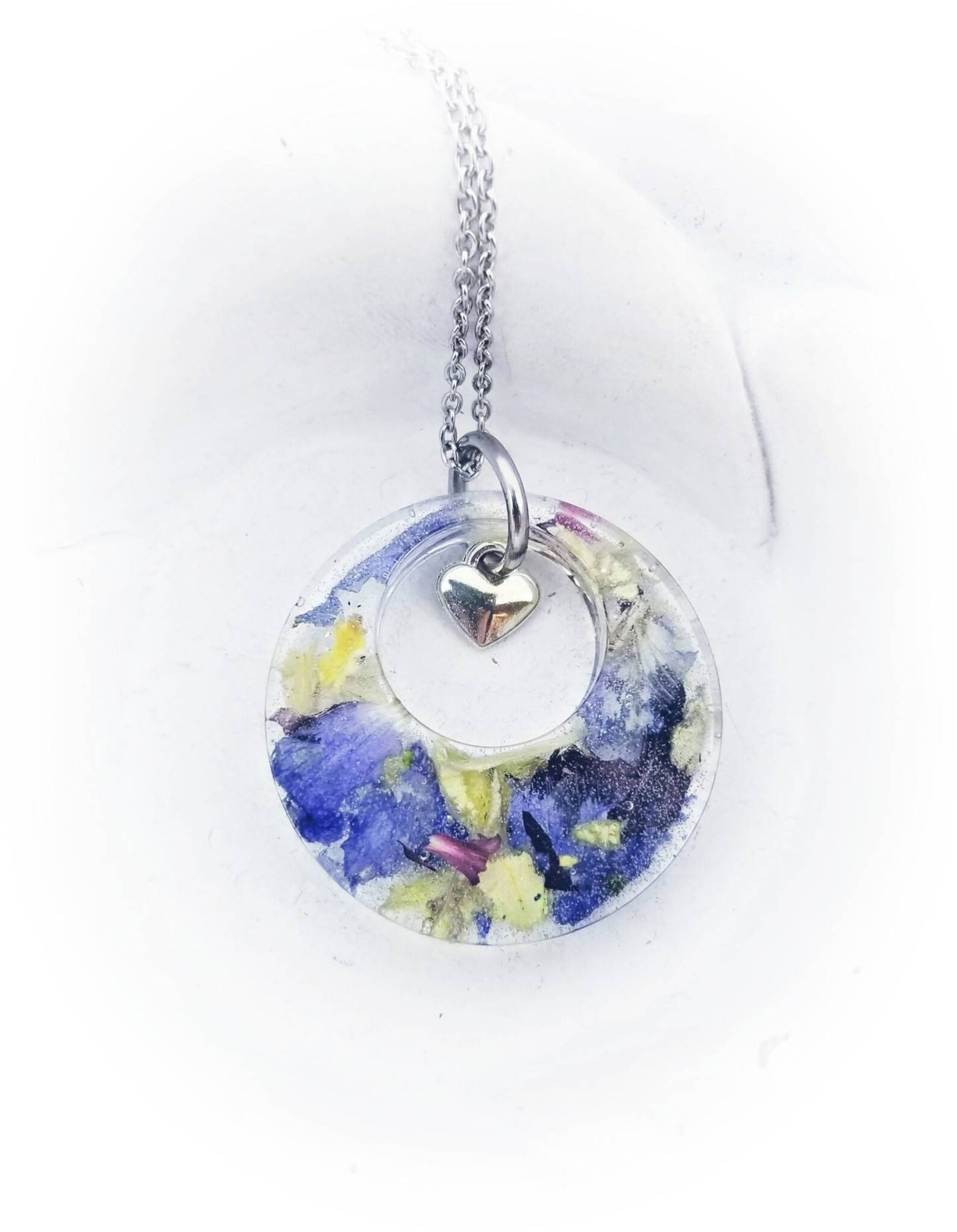 Funeral Flower Necklace Custom Memorial Bead Necklace Etsy