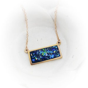 Bar Cremation Necklace Rectangle Ash Necklace Pet Loss Gift - Ashes Jewelry Pet Memorial Jewelry - Pet Cremation Jewelry - Memorial Necklace