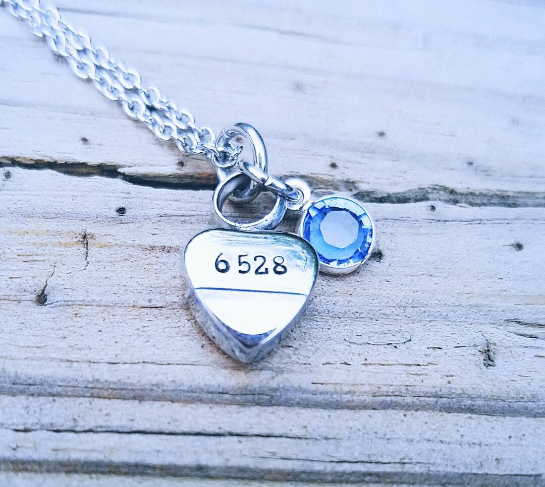 Blue Line Cremation Necklace Tiny Urn Necklace Custom Made - Etsy