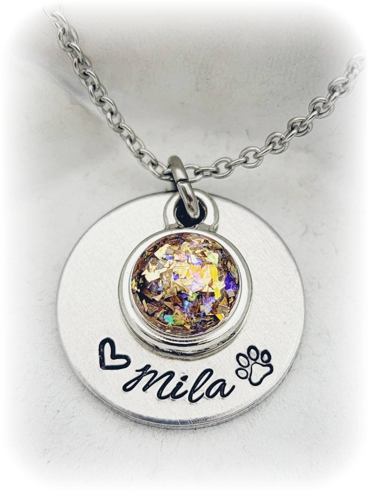 Dog Cremation Necklace Personalized Pet Loss Gift Jewelry Pet Etsy