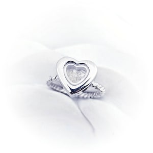 Heart Cremation Ring: Stainless Steel Twisted Memorial Jewelry