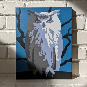 Who? Hand Painted Original Artwork, Acrylic on Canvas