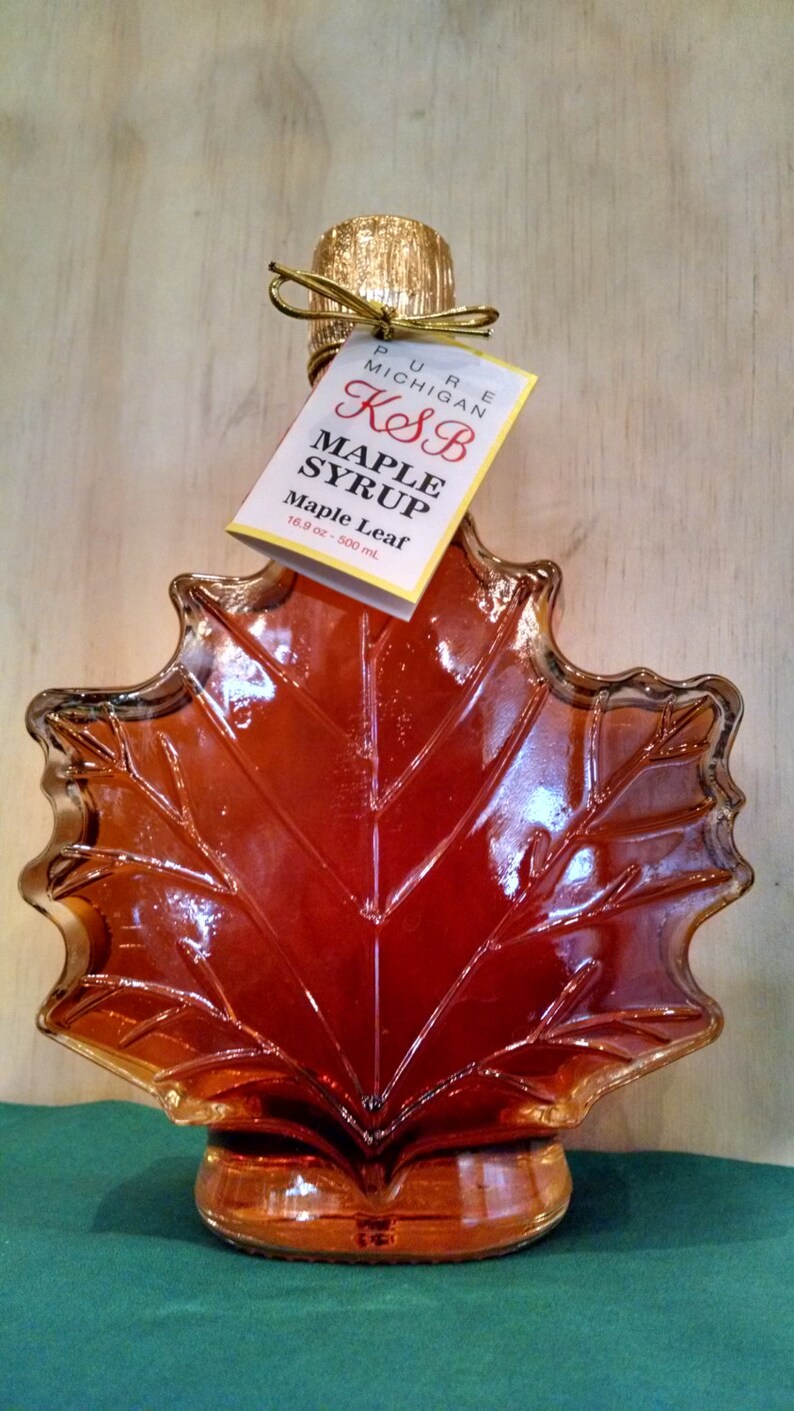 Maple Syrup in Maple Leaf Shaped Bottle Etsy