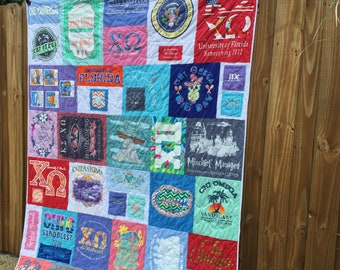 Custom Tshirt Quilt Custom Memory Quilt DEPOSIT ONLY - Etsy