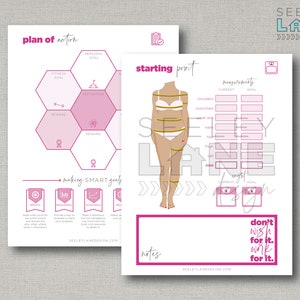 Fitness Nutrition Planner with Form Fields, Printable, Editable, Instant Digital Download image 2