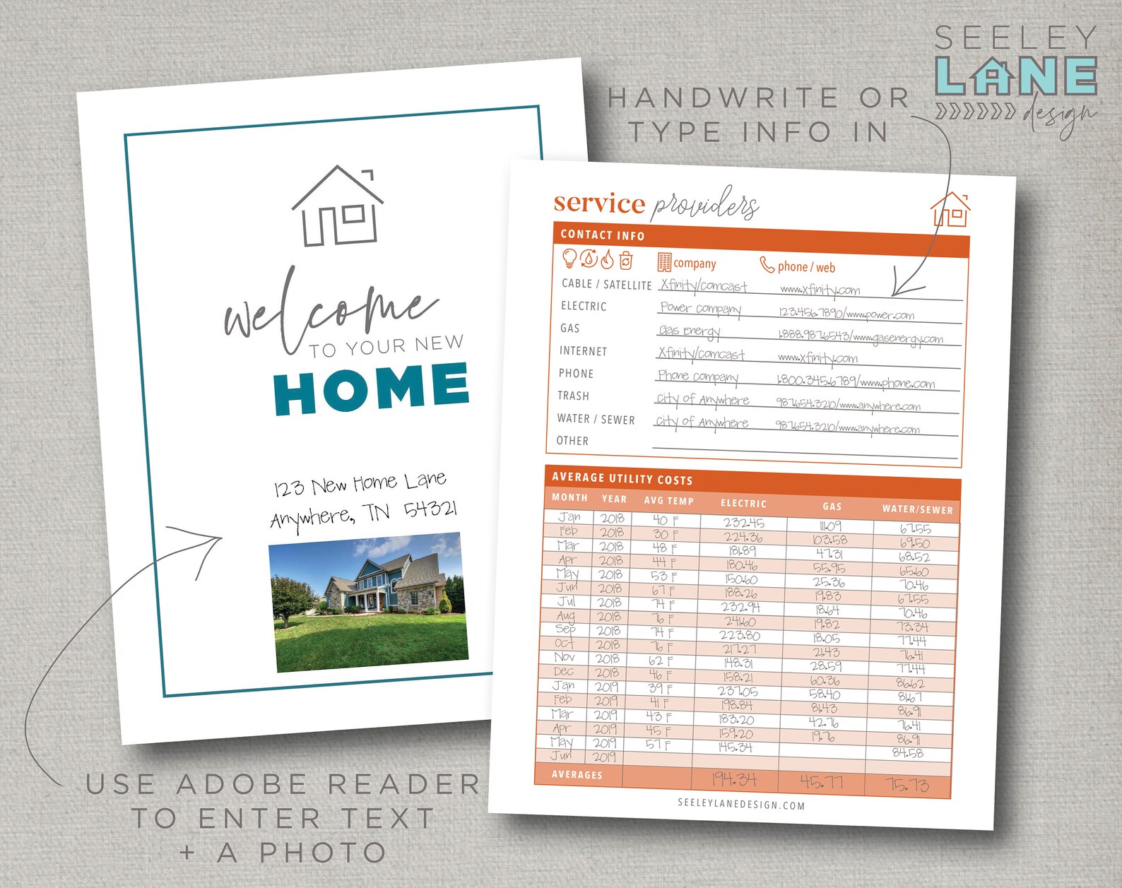 Moving or Relocation Seller Packet and New Home or Neighbor Info ...