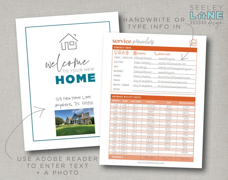 Moving or Relocation Seller Packet and New Home or Neighbor Info ...