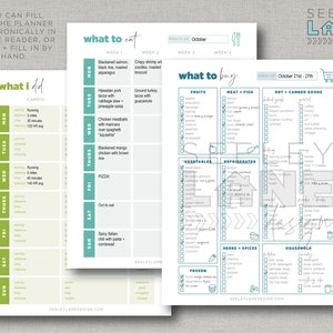 Fitness Nutrition Planner with Form Fields, Printable, Editable, Instant Digital Download image 8