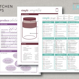 Recipe Book and Binder Kit with Kitchen Tips, Printable and Editable, Instant Digital Download image 4