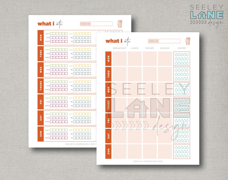 Fitness Nutrition Planner with Form Fields, Printable, Editable, Instant Digital Download image 6