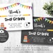 Printable, Editable First and Last Day of School Sign PDF Template, Instant Download, Digital File 