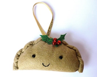 Felt Cornish Pasty Decoration. Cornish Pasties. Christmas Tree Decoration. Christmas Food. Unusual Christmas Decoration