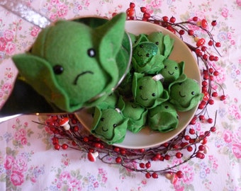 Christmas Grumpy Sprout Decoration. Felt Sprout. Christmas Decoration. Unusual Christmas Decoration, Grumpy Sprout