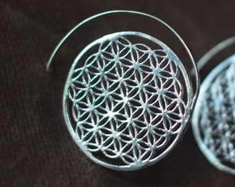 Flower of Life earrings, sacred geometry for your ears